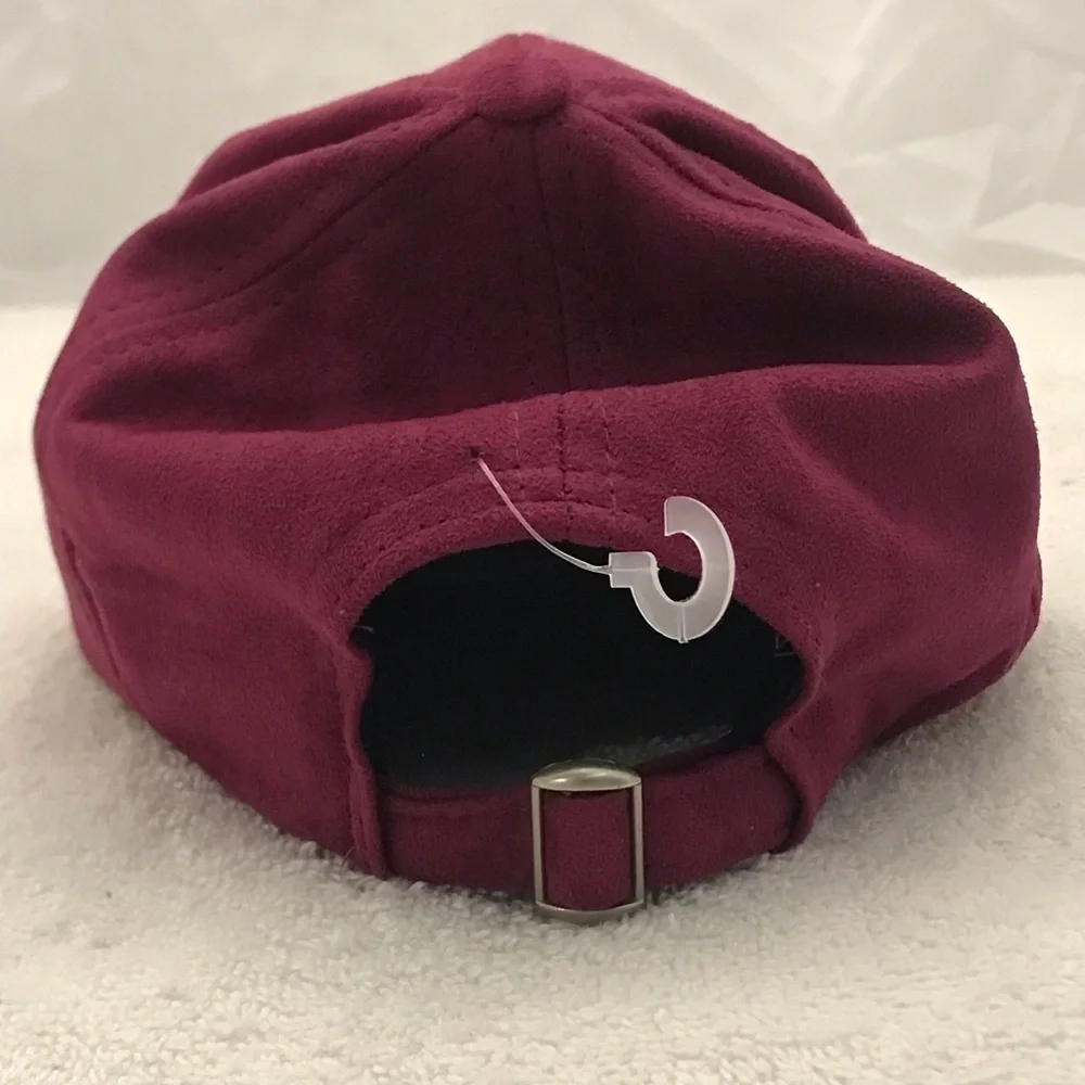 Rampage Adjustable Velvet Maroon Cap